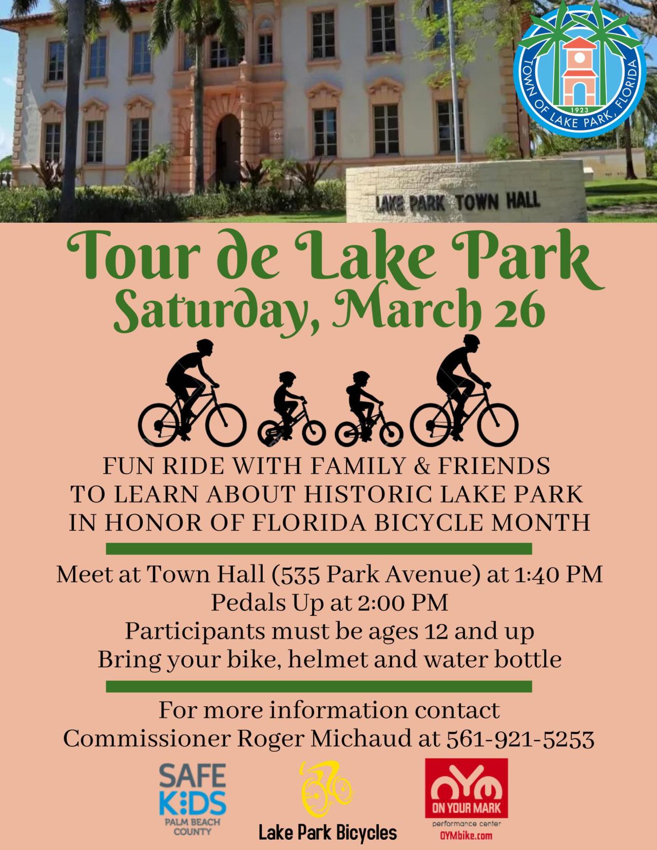 Tour de Lake Park 2022 Flyer