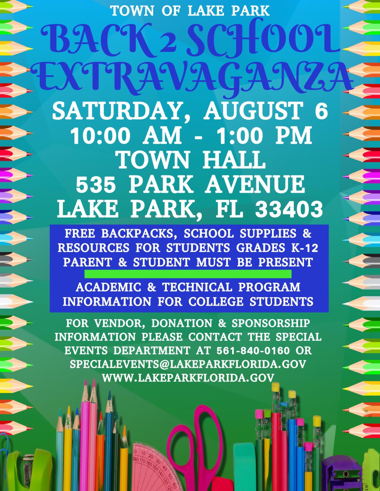 2022 Back 2 School Extravaganza Flyer