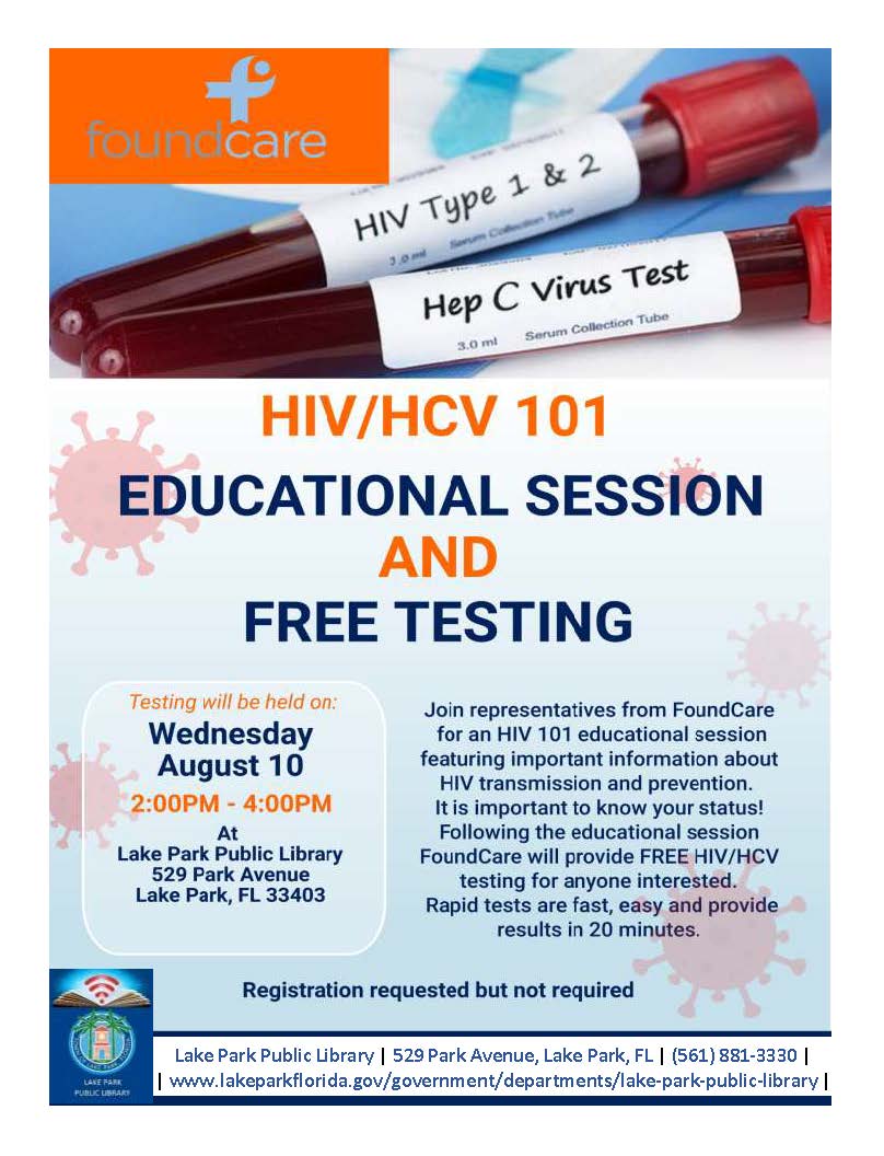 Foundcare Free HIV.HCV Testing