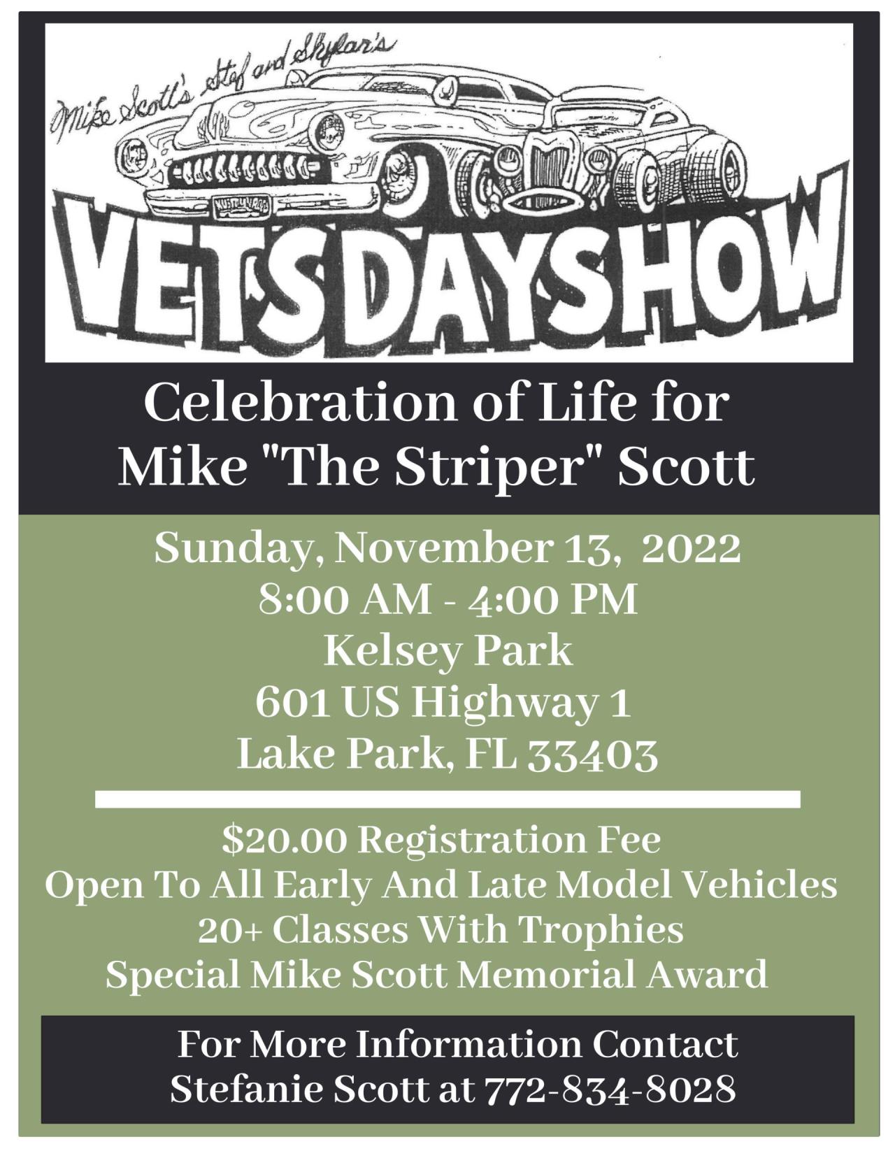 2022 Vets Day Car Show Flyer