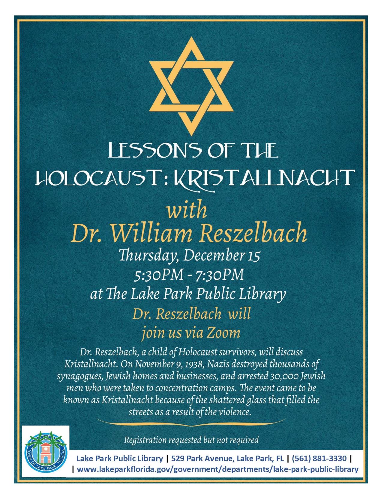 Lessons Of The Holocaust DECEMBER