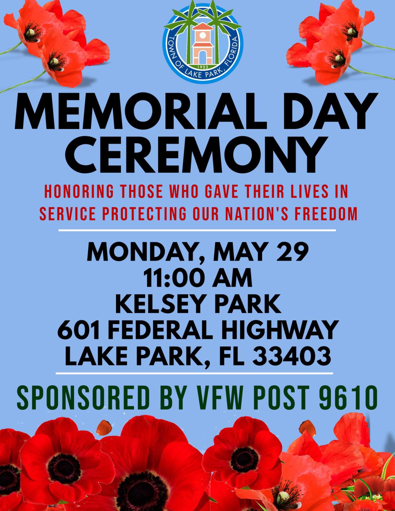 2023 Memorial Day Ceremony Flyer