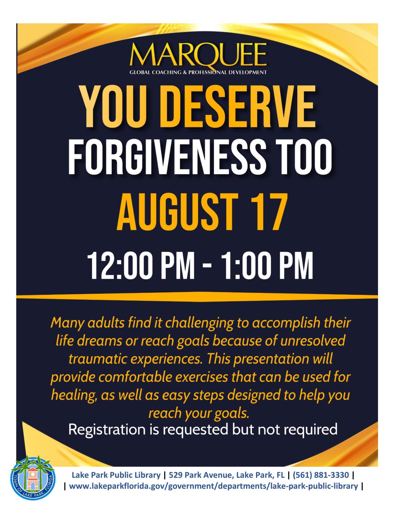 Marquee Global Coaching & Professional Development You Deserve Forgiveness Too 2