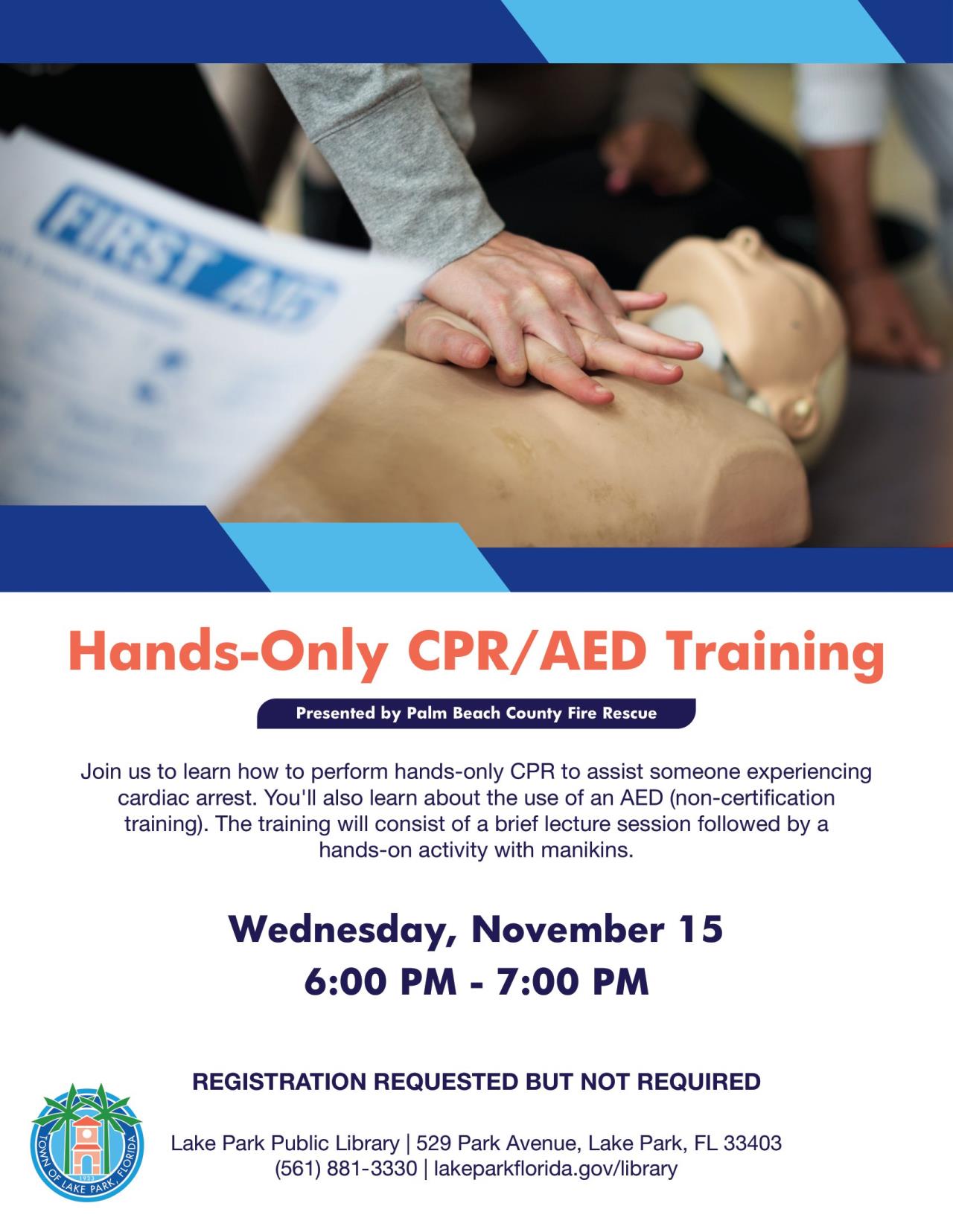 Hands Only CPR AED training