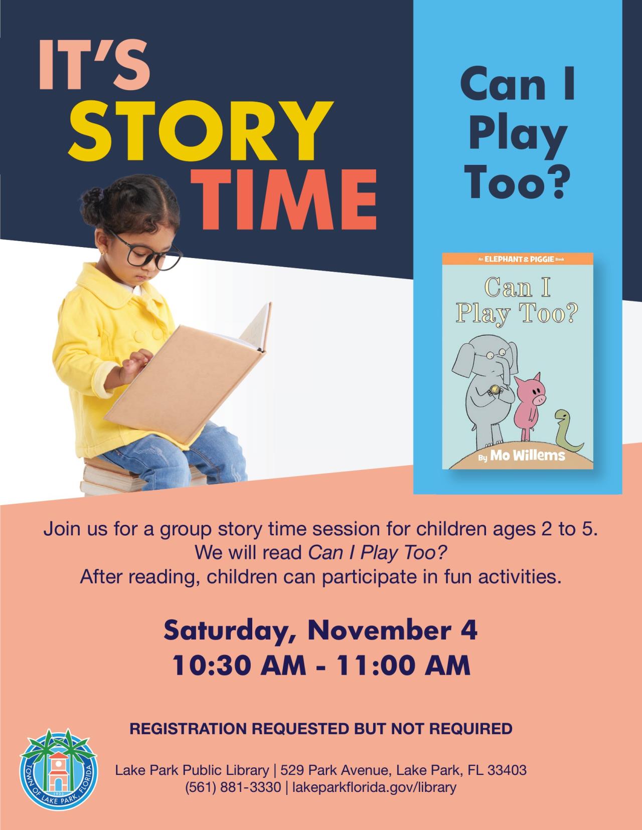 Story Time and Activity Sat November 4