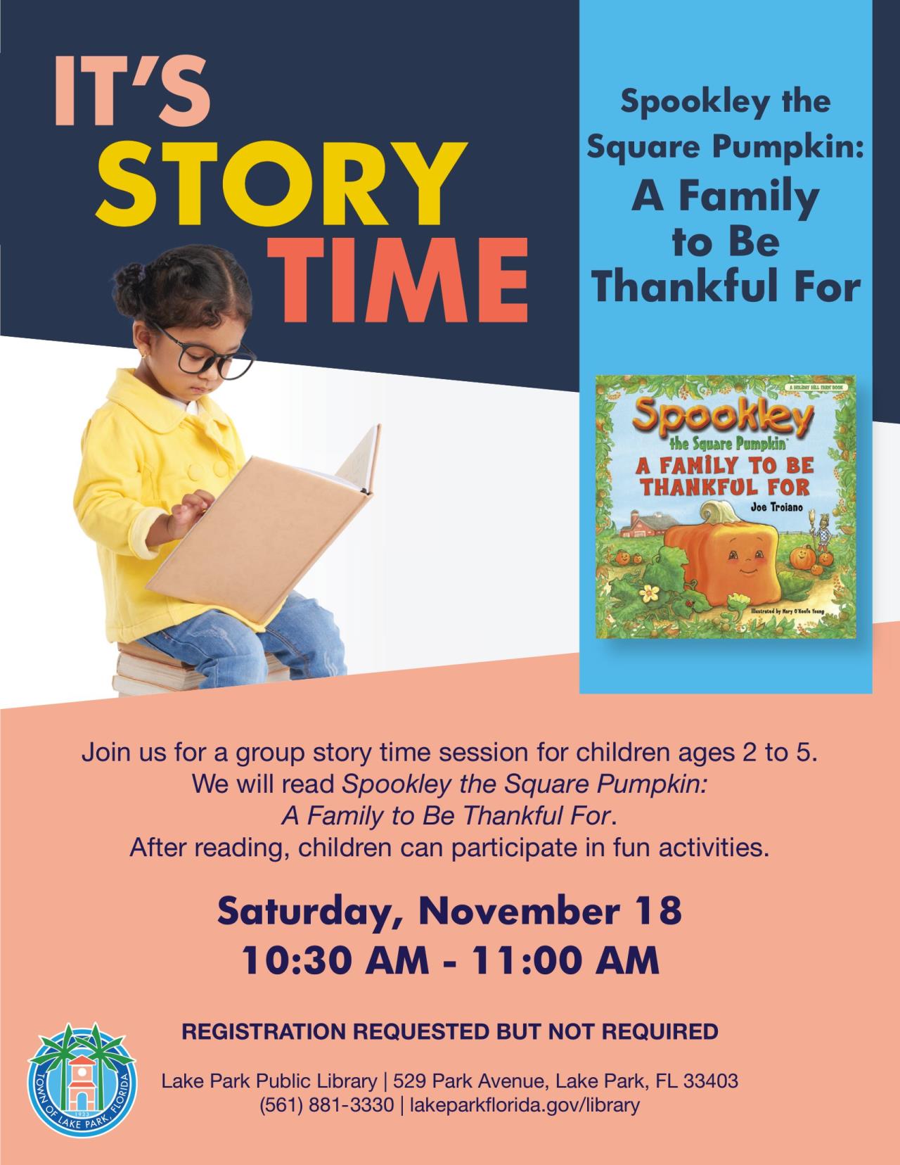 Story Time and Activity Sat November 18