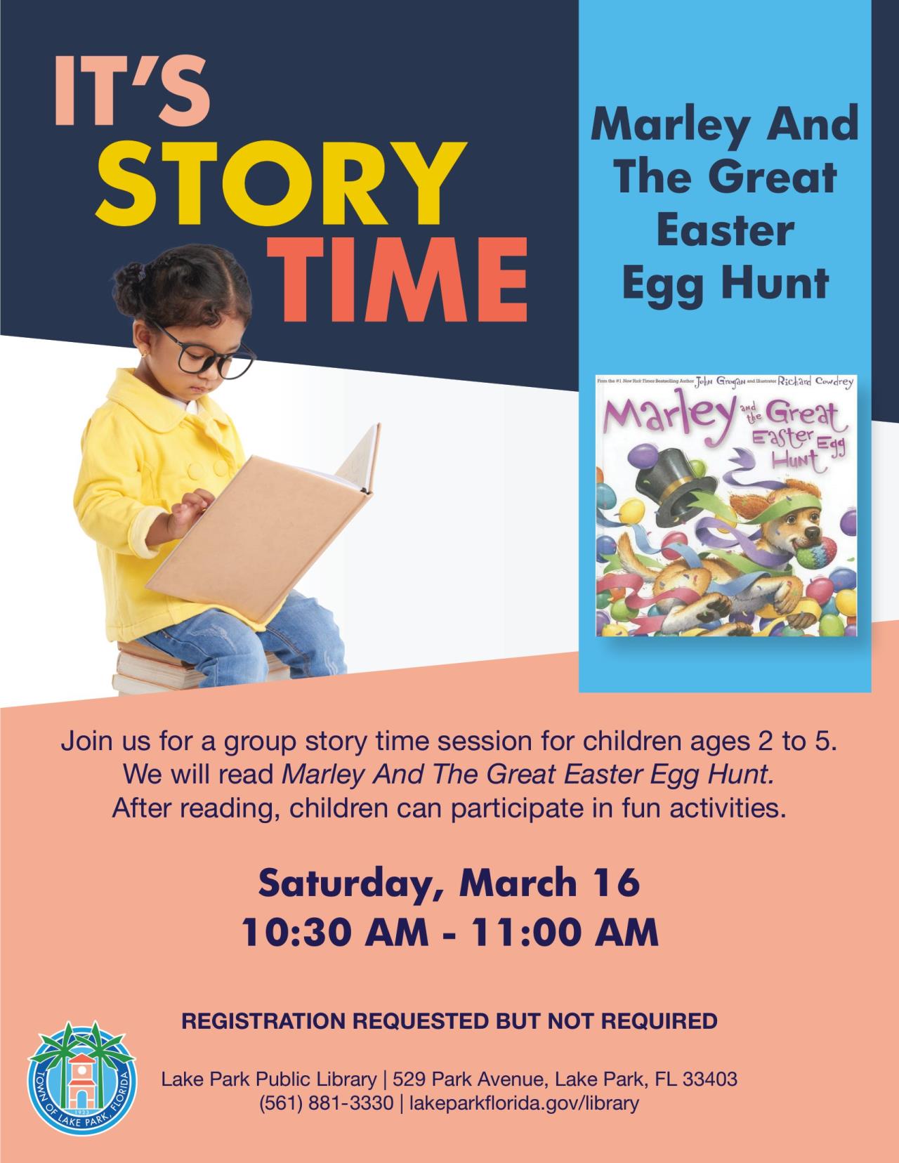 Story Time and Activity Sat March 16