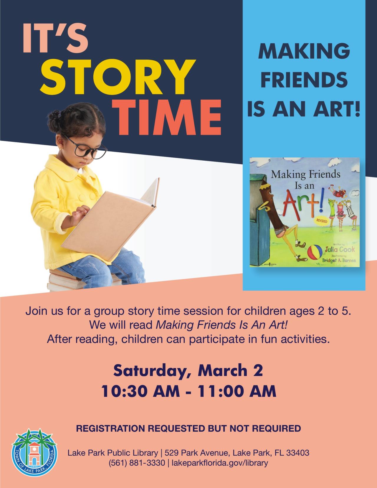 Story Time and Activity Sat March 2