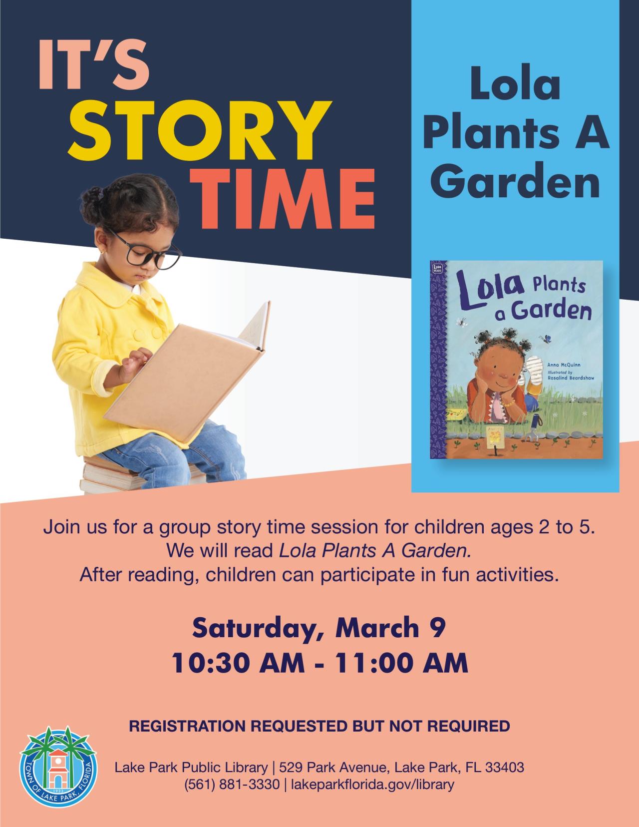 Story Time and Activity Sat March 9