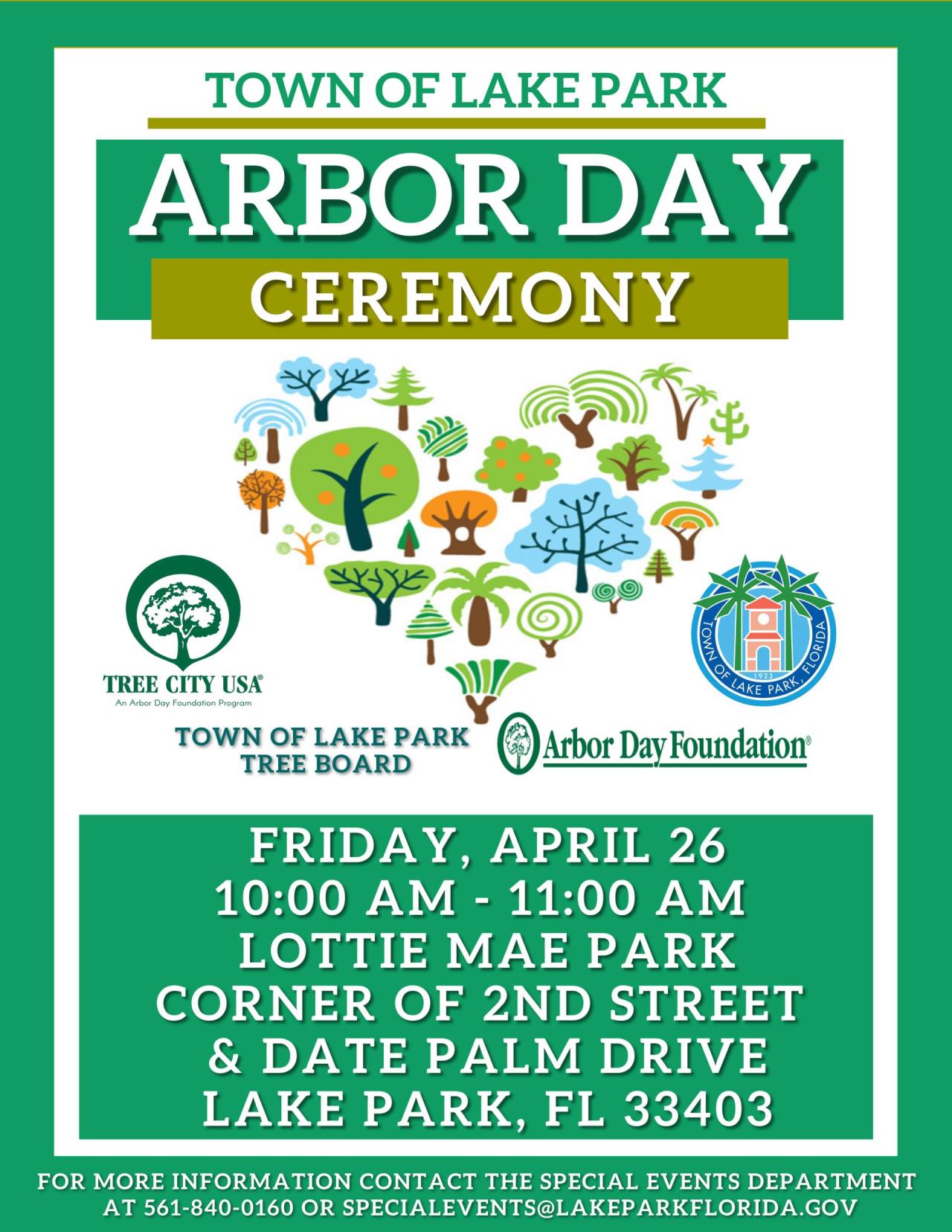 2024 Arbor Day Ceremony Flyer