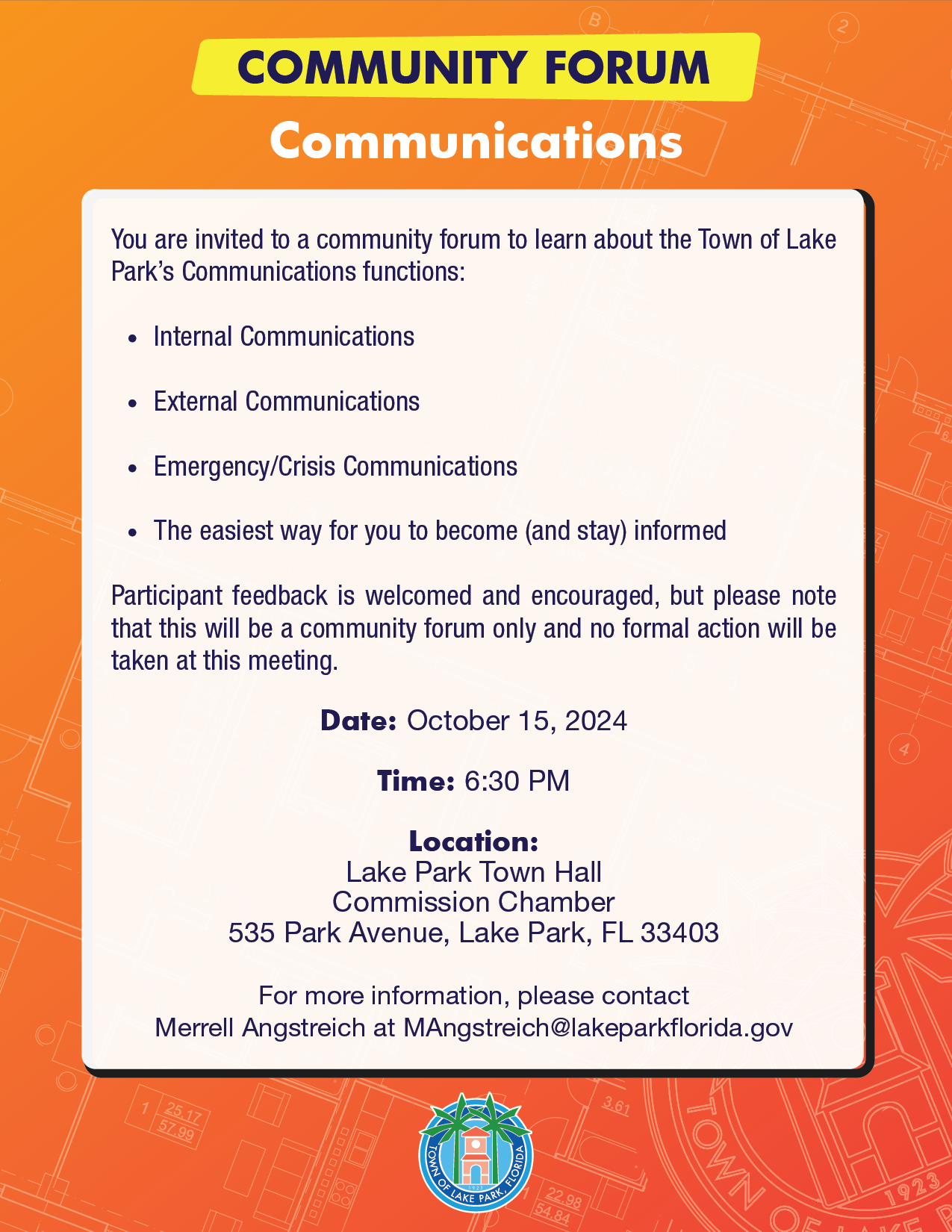 COMMUNITY FORUM -- COMMUNICATIONS-01