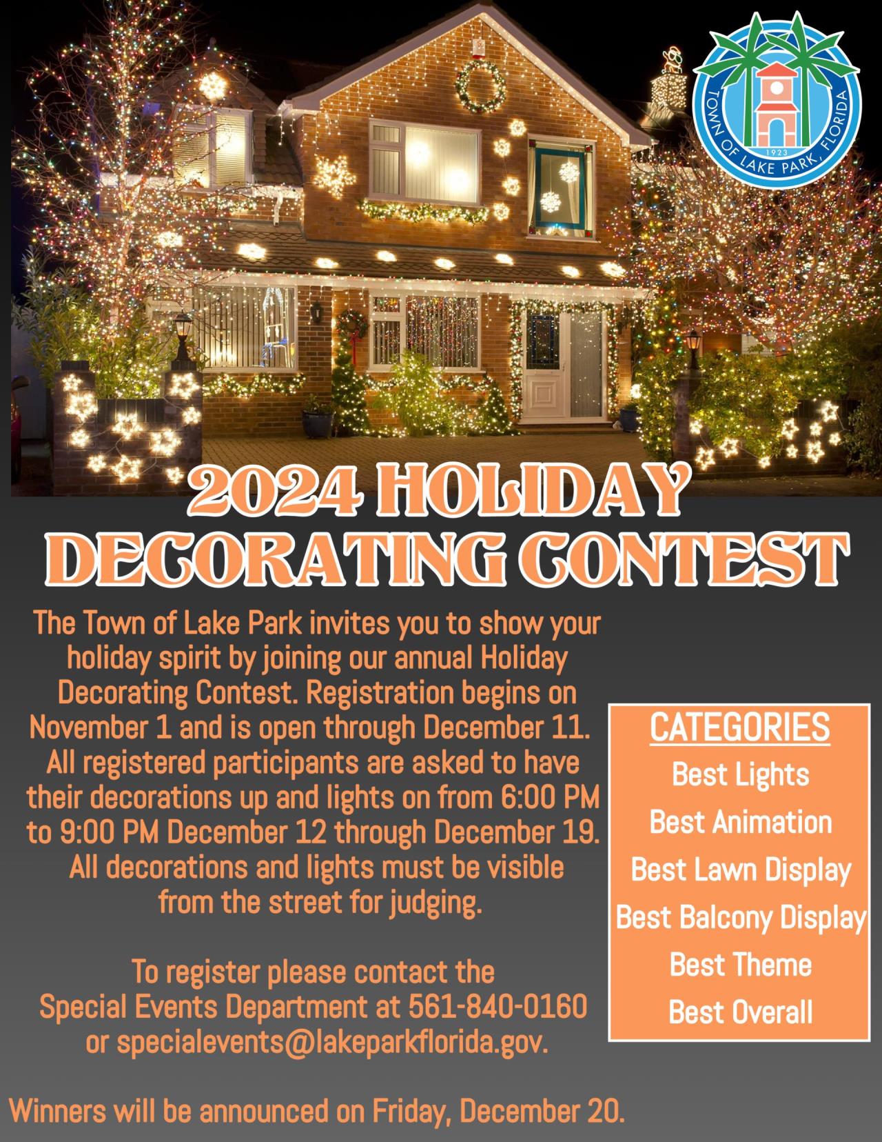 2024 Holiday Decorating Contest Flyer