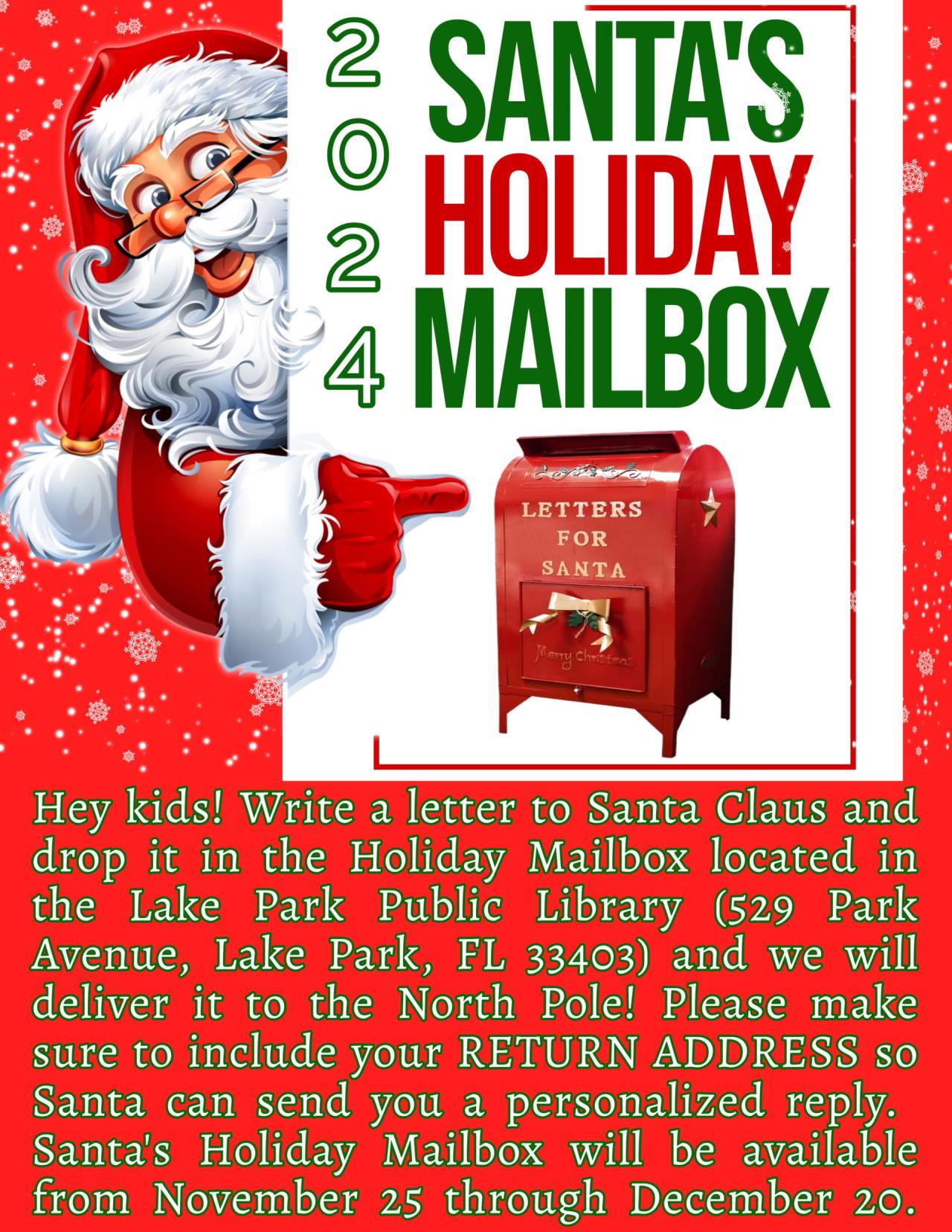 2024 Santas Holiday Mailbox Flyer