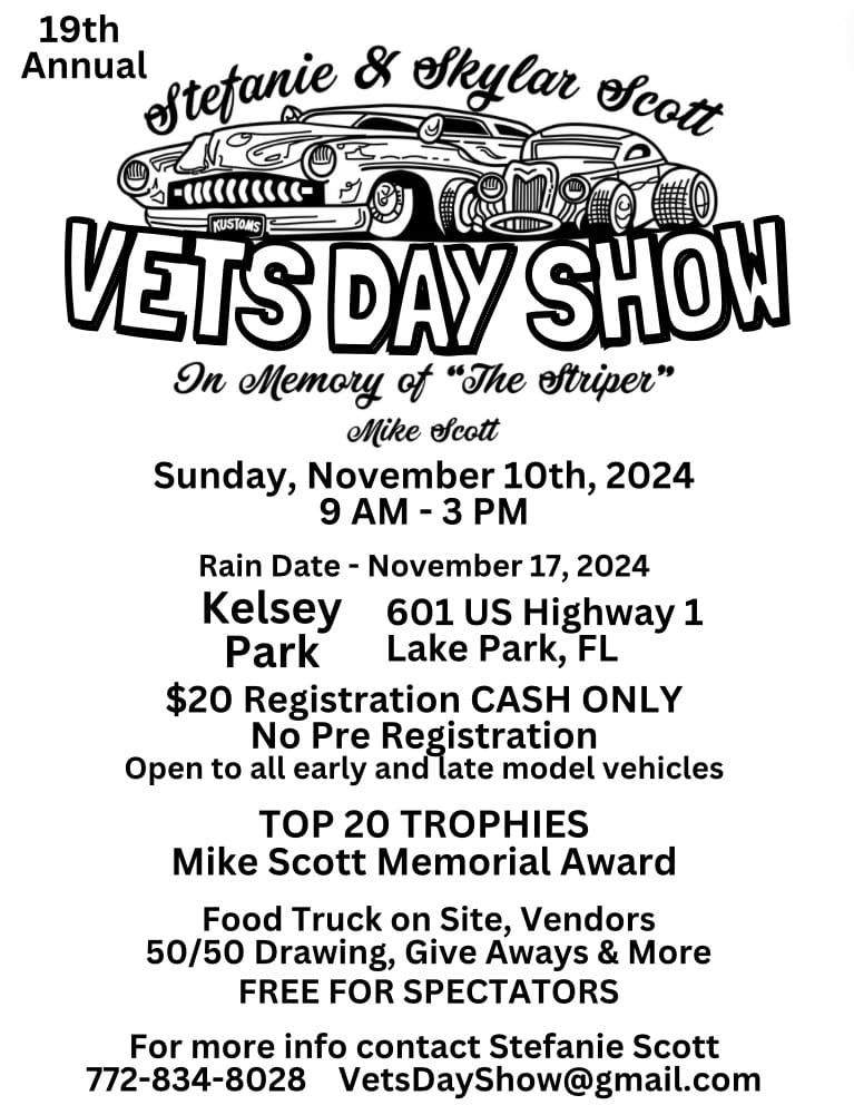 2024 Vets Day Car Show Flyer