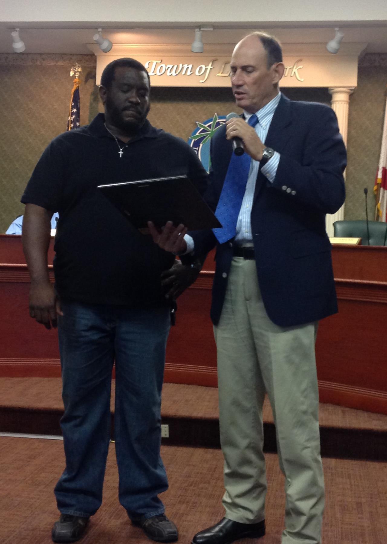 Proclamation for Dwayne Bell, Sr., Employee of the Year for 2015